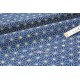 Tissu japonais traditionnel coton raide étoiles asanoha bleu x50cm 
