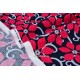Tissu américain popeline coton extensible-Thème Noël-fleur de gui rouge fond noir x 50cm