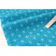 Tissu japonais coton gaufré style traditionnel étoiles asanoha turquoise x50cm 