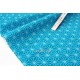 Tissu japonais coton gaufré style traditionnel étoiles asanoha turquoise x50cm 