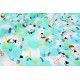Tissu américain patchwork-Thème Pâques chiens fêtent Pâques ton turquoise x 50cm 