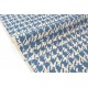 Tissu Japonais coton soyeux fluide pied de poule bleu x 50cm 