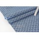 Tissu japonais patchwork coton raide traditionnel vagues Seigaiha bleu noir x50cm 