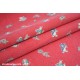 Tissu Japonais YUWA lin et coton rouge