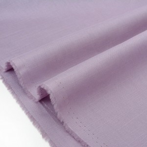 Tissu lin et coton souple couleur mauve x 50cm 