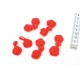 Lot de 5 boutons brandebourg polyester couleur rouge taille 2x5cm 