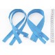 Fermeture glissière zip Eclair séparable 39cm bleu x 2 pièces 