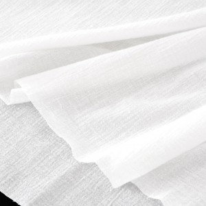 Tissu crêpe coton extra doux blanc x 50cm
