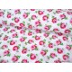 Tissu CATH KIDSTON fin coton roses rouges sur fond blanc x 50cm