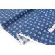 Tissu japonais motifs taditionnels géométriques tissés bleu jean x 50cm