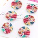 6 boutons nacre fantaisie pour collectionner london trip taille 20mm 