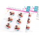6 boutons nacre fantaisie pour collectionner tea time taille 20mm 